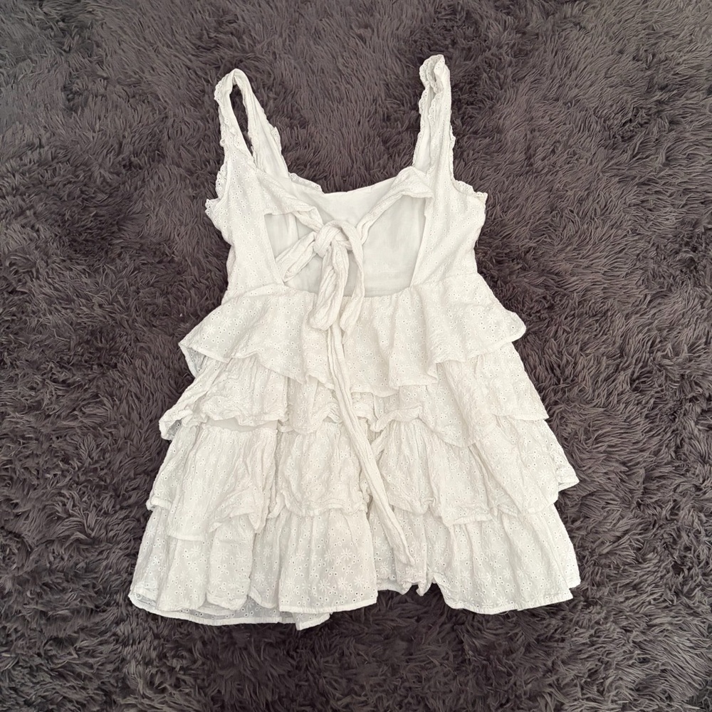 Altar'd State Ivory boho bohemian senior pictures preppy mini Lace Dress large - Picture 6 of 14